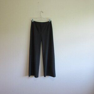 PIAZZA SEMPIONE Dark Gray Wide Leg 26 Wool Blend Stretch Trousers